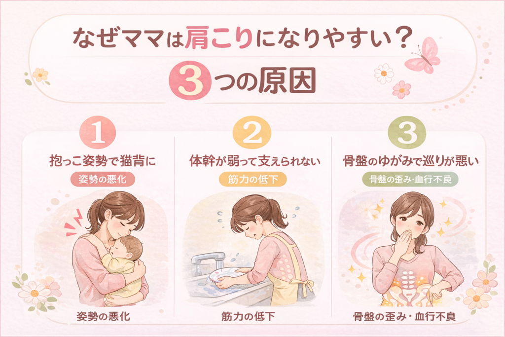 抱っこで肩こりがつらいママへ|ヨガ講師が教える3分ストレッチ3選