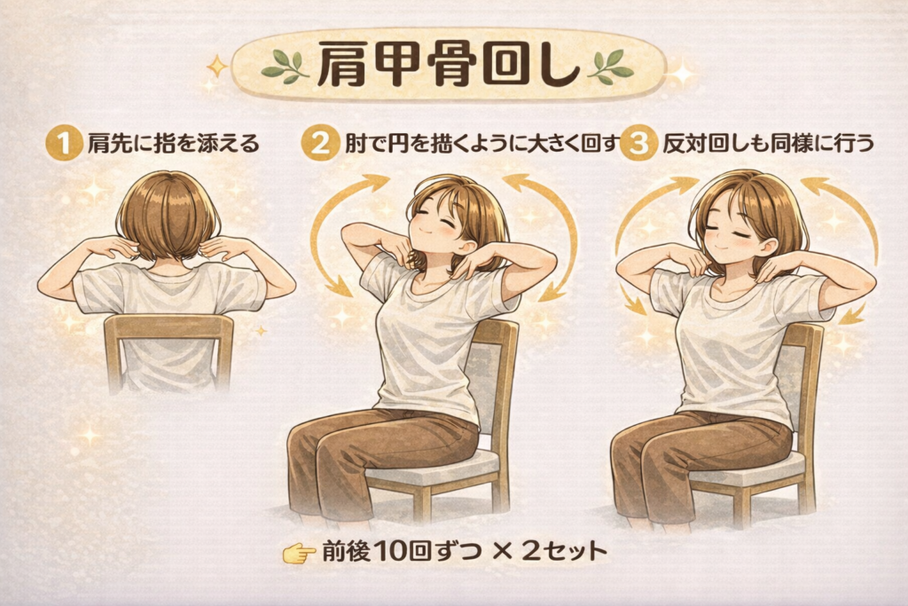 肩甲骨がガチガチなママへ｜簡単ストレッチ3選