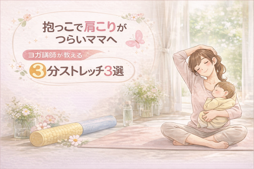 抱っこで肩こりがつらいママへ｜ヨガ講師が教える3分ストレッチ3選