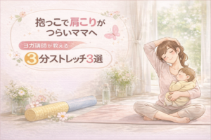 抱っこで肩こりがつらいママへ|ヨガ講師が教える3分ストレッチ3選