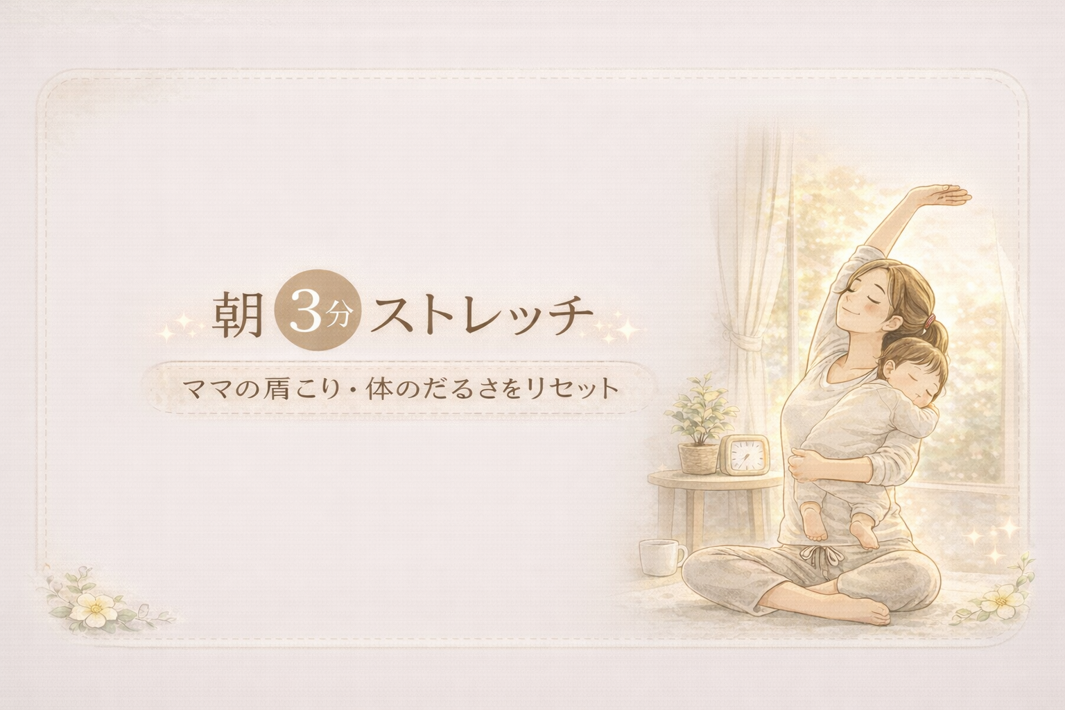 朝3分ストレッチ｜ママの肩こり・体のだるさをリセット