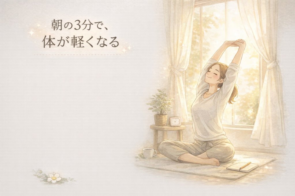 朝3分ストレッチ｜ママの肩こり・体のだるさをリセット